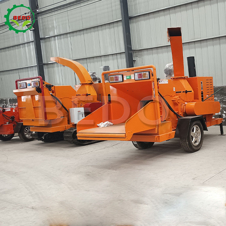Attrezzatura forestale per avviamento elettrico del trituratore per rami della macchina diesel mobile per cippatrice da giardino 55HP
