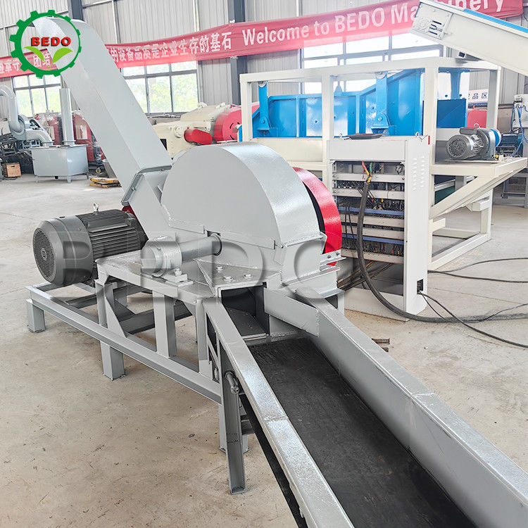 37kw autoalimentazione macchina di frantumazione del legno 3-5t/h Capacità tipo tamburo frantumatore