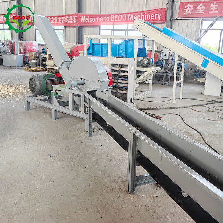 37kw autoalimentazione macchina di frantumazione del legno 3-5t/h Capacità tipo tamburo frantumatore