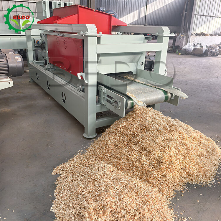 1-10 mm Regolabile Macchine per spalle di legno 7.5kw Albero principale 800kg/h Unità di produzione di capacità