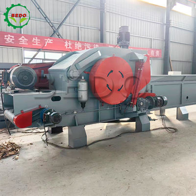 Durabile 160KW pesante alimentatore a catena tamburo frantumatore di legno per il riciclaggio del legno