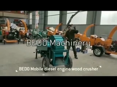 Macchine mobili per la frantumazione del legno Motore diesel Industrial Wood Hammer Mill